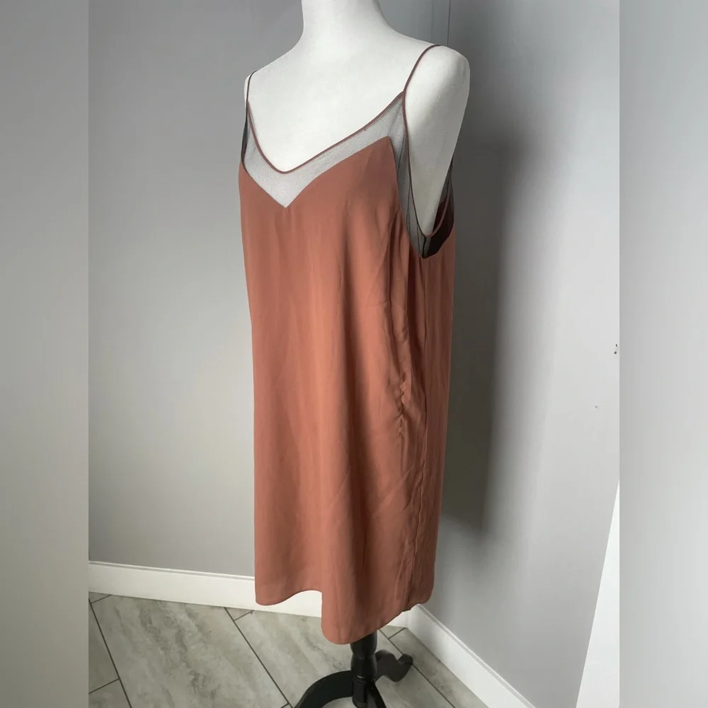 BABATON camisole slip dress with sheer upper size medium - Picture 2 of 8